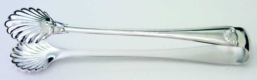 Cellini (Silverplate) Large Ice Serving Tongs by Ricci (Argentieri)-1