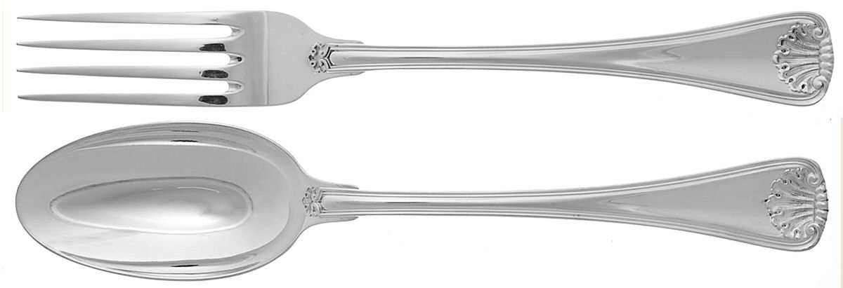 Cellini (Silverplate) Solid 2-Piece Vegetable Serving Set by Ricci (Argentieri)-1