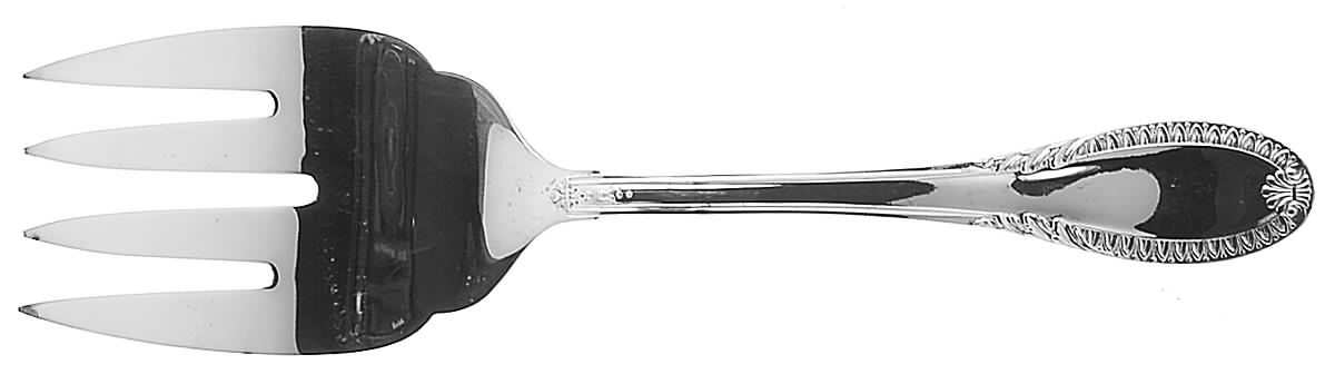 Impero (Silverplate) Large Solid Fish Serving Fork by Ricci (Argentieri)-1