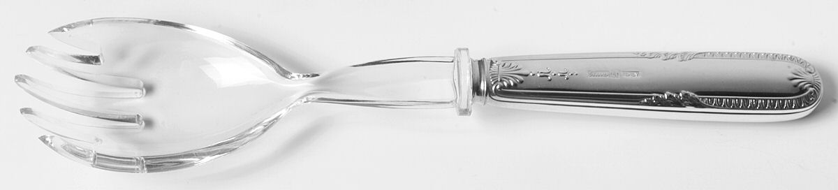 Impero (Silverplate) Salad Serving Fork with Plastic Prongs by Ricci (Argentieri)-1