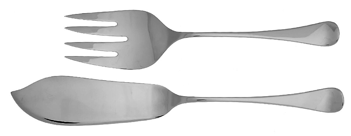 Modigliani (Silverplate) 2 Piece Large Solid Fish Serving Set by Ricci (Argentieri)-1