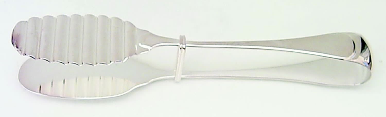 Modigliani (Silverplate) Solid Piece Aspragus Tongs by Ricci (Argentieri)-1