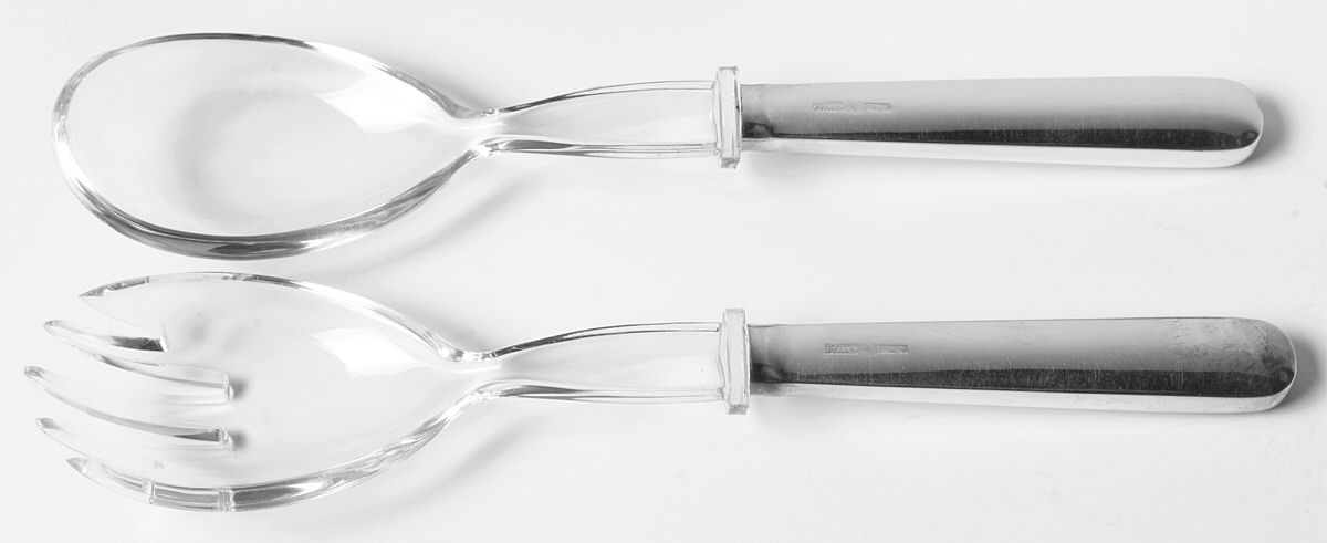 Modigliani (Silverplate) Plastic Bowl 2-Piece Salad Set by Ricci (Argentieri)-1