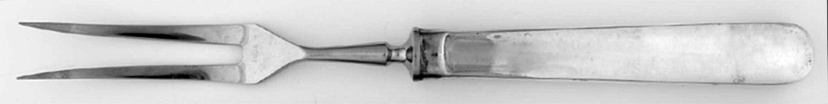 Modigliani (Silverplate) Small Steak Carving Fork with Stainless Prongs by Ricci (Argentieri)-1