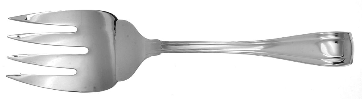 Sant 'Elia (Silverplate) Large Solid Fish Serving Fork by Ricci (Argentieri)-1