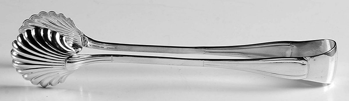 Sant 'Elia (Silverplate) Large Ice Serving Tongs by Ricci (Argentieri)-1