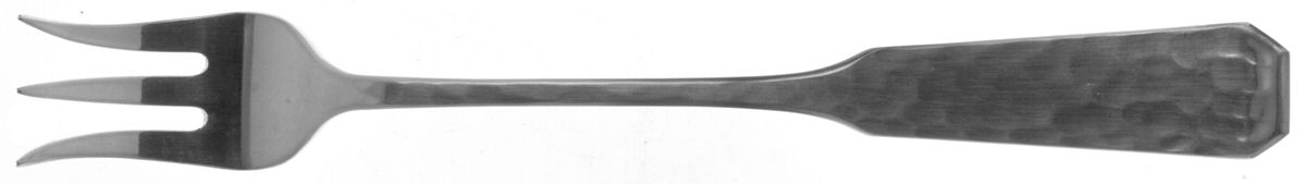 1776-Hammered (Silverplate, 1976) Cocktail/Seafood Fork by Reed & Barton-1