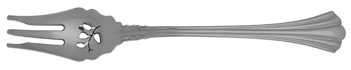 1800 (Stainless) Pickle Fork Pierced with Short Handle HC by Reed & Barton-1