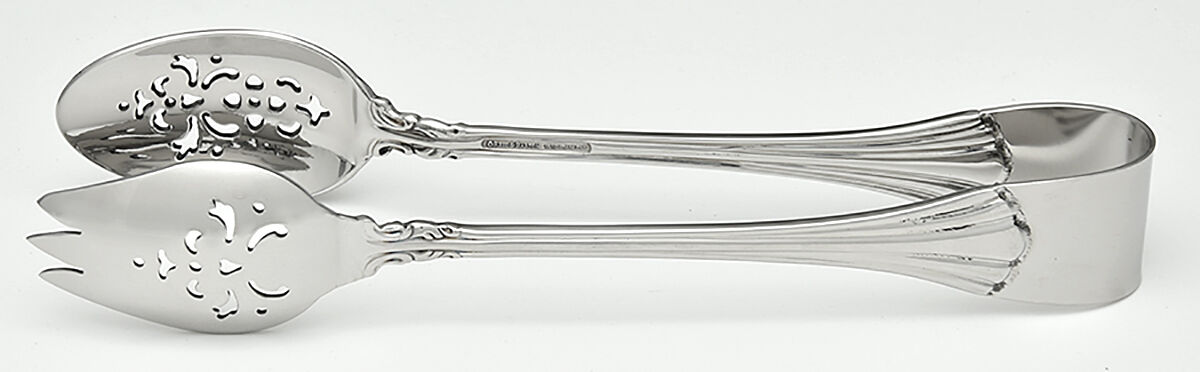 1800 (Stainless) Ice Serving Tongs Small HC by Reed & Barton-1