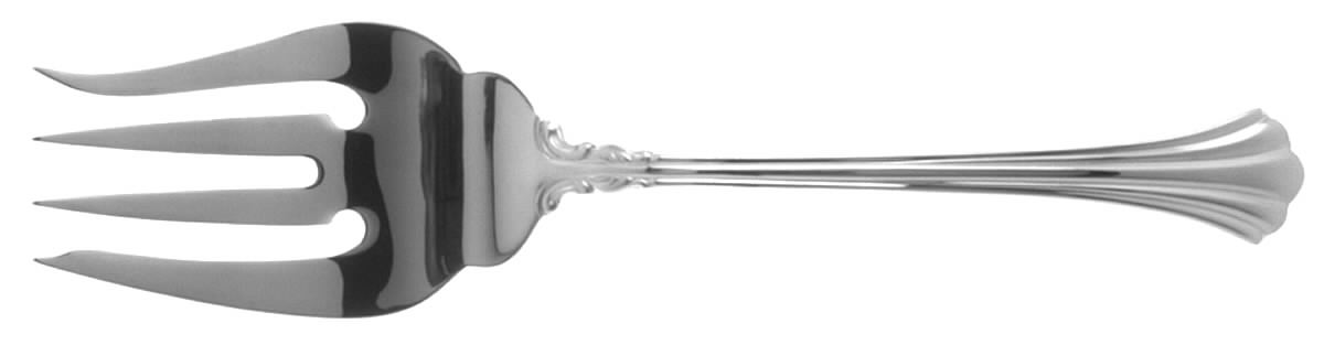 1800 (Stainless) Medium Solid Cold Meat Serving Fork by Reed & Barton-1