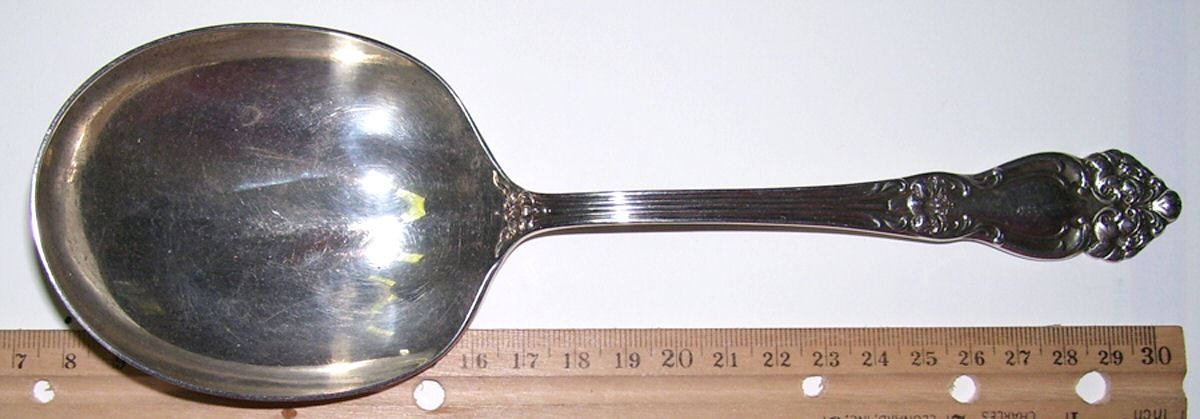Amaryllis (Sterling, 1901) Large Solid Berry/Casserole Spoon by Reed & Barton-1