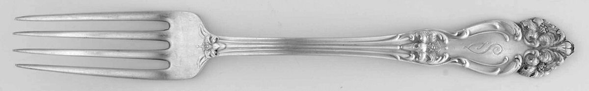Amaryllis (Sterling, 1901) Monogram Fork by Reed & Barton-1