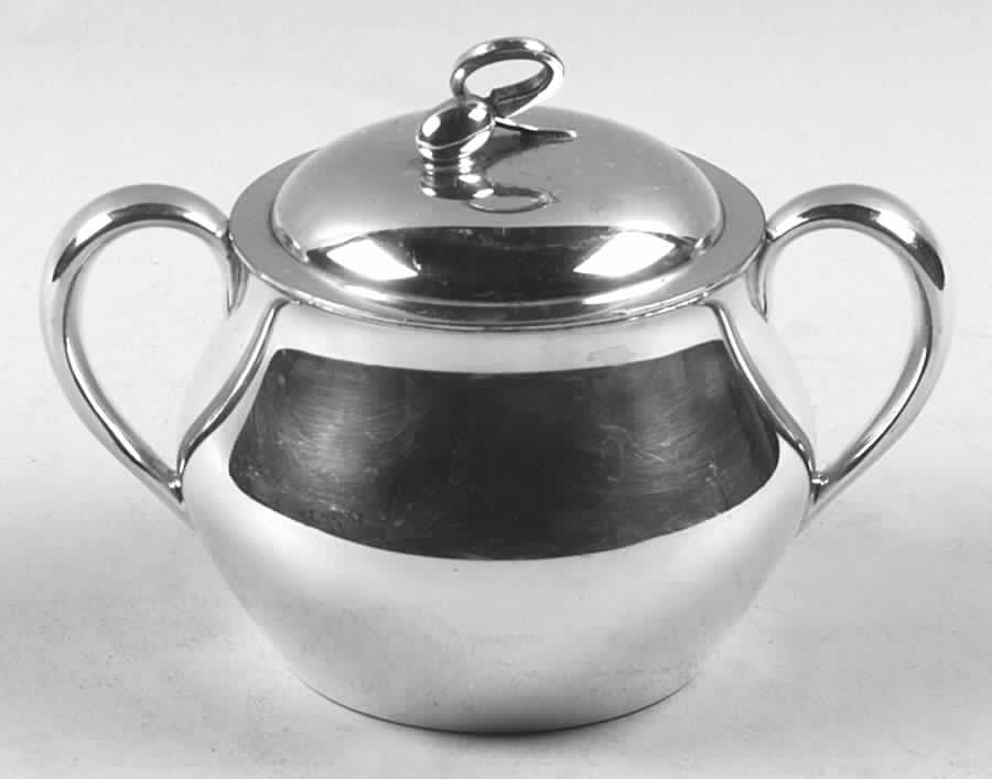 The Americana (Silverplate, Hollowware) Sugar Bowl & Lid by Reed & Barton-1