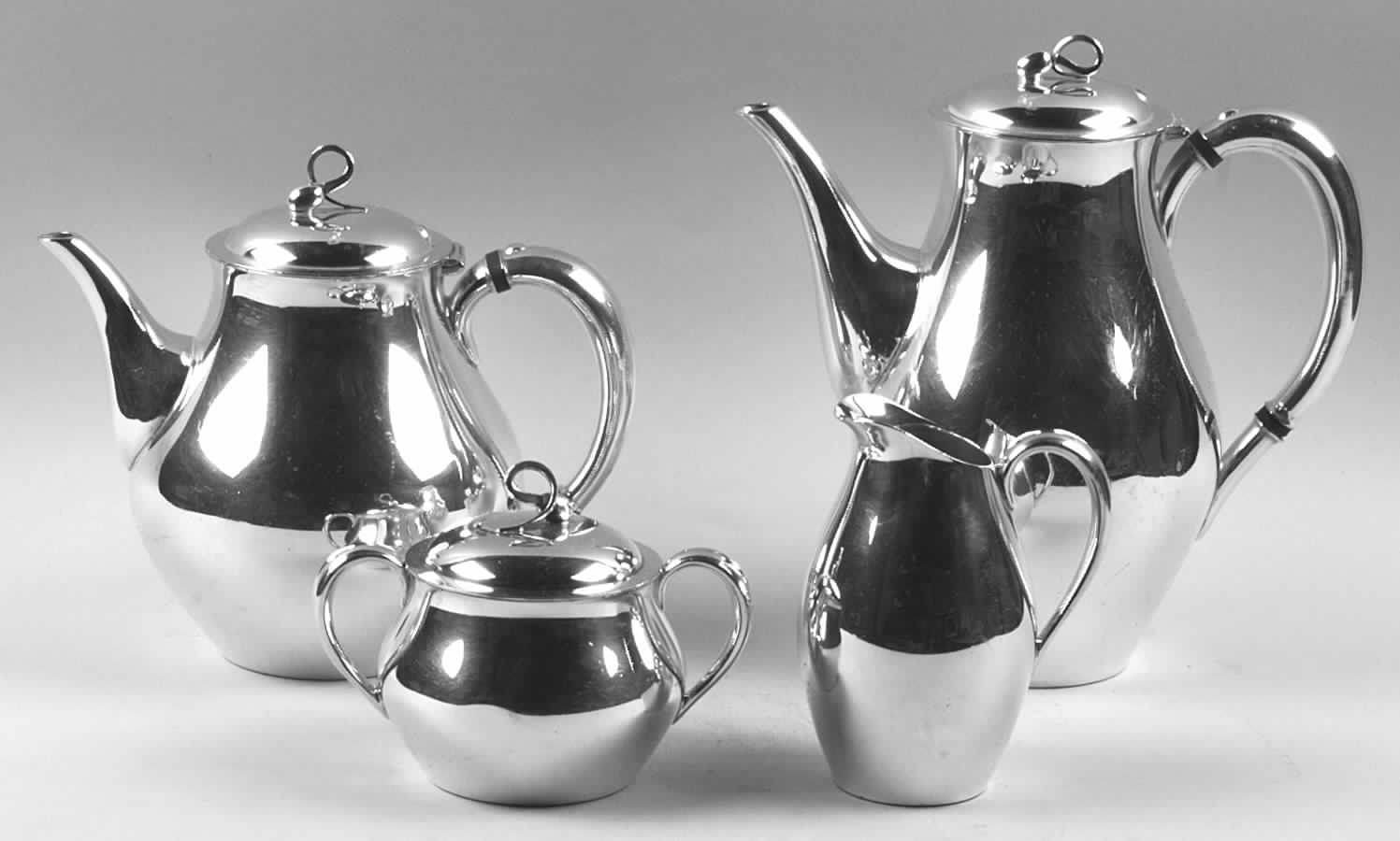 The Americana (Silverplate, Hollowware) (4 Piece) Silverplate Tea Set by Reed & Barton-1