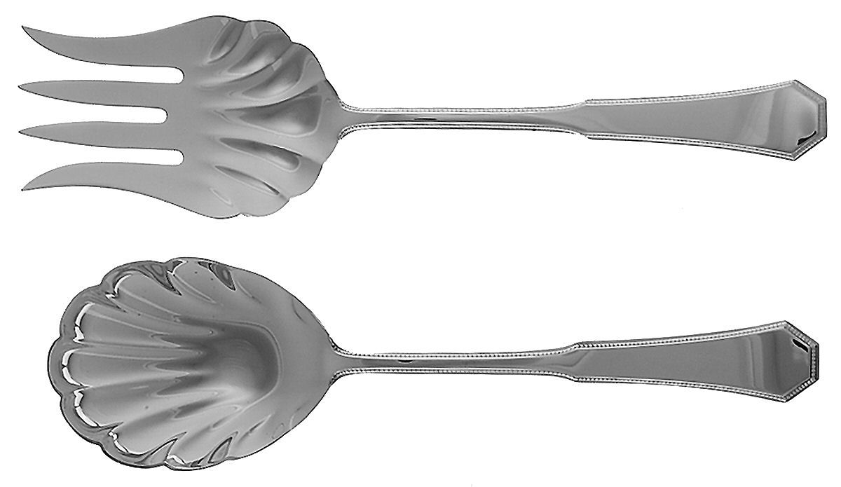 American Federal (Sterling, 1982) (2 Pc) Solid Salad Set by Reed & Barton-1