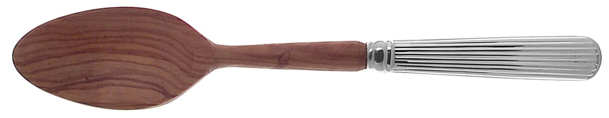 Ashmont (Sterling, 1990) Salad Serving Spoon with Wooden Bowl by Reed & Barton-1