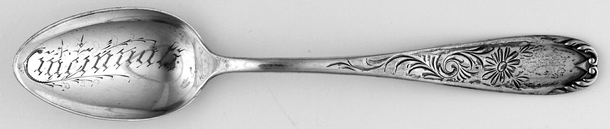 Athenian-Engraved (Sterling, 1891) Souvenir Spoon (Teaspoon) by Reed & Barton-1