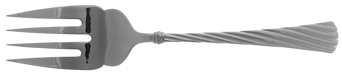 Atlantis (Stainless) Large Solid Cold Meat Serving Fork by Reed & Barton-1