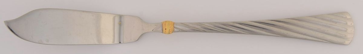 Atlantis Gold (Stainless) Flat Handle Master Butter Knife by Reed & Barton-1