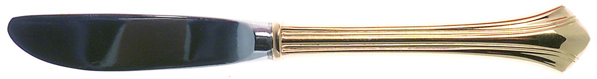 Autumn Gold (Gold Electroplate) Modern Hollow Butter Spreader (Solid Piece) by Reed & Barton-1