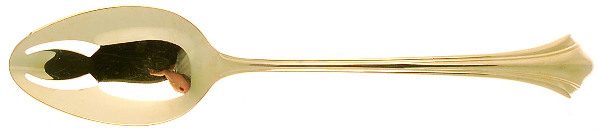 Autumn Gold (Gold Electroplate) Pierced Tablespoon (Serving Spoon) by Reed & Barton-1