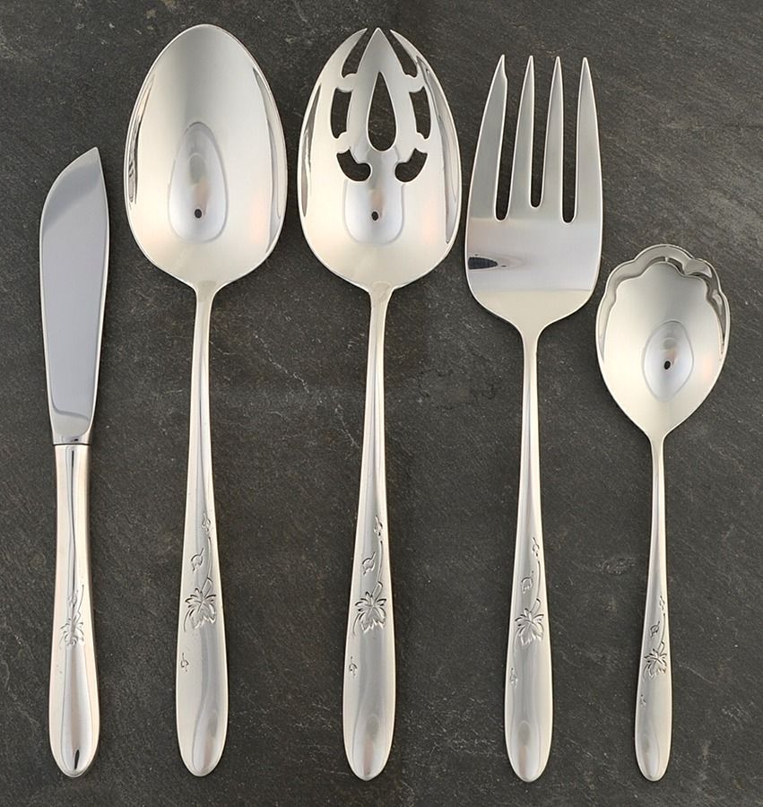 Autumn Leaves (Sterling, 1957) 5 Piece Hostess Set by Reed & Barton-1
