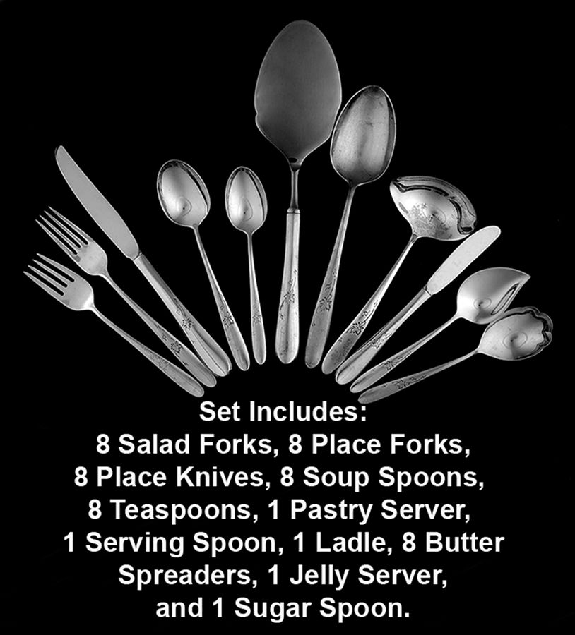 Autumn Leaves (Sterling, 1957) 53 Piece Set by Reed & Barton-1