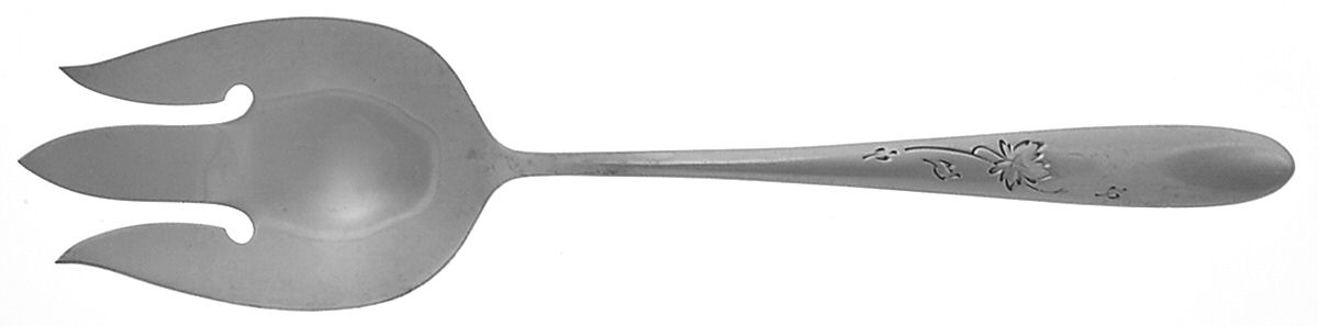 Autumn Leaves (Sterling, 1957) Solid Salad Serving Fork by Reed & Barton-1