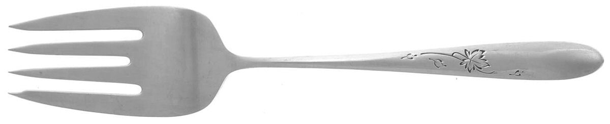 Autumn Leaves (Sterling, 1957) Medium Solid Cold Meat Serving Fork by Reed & Barton-1