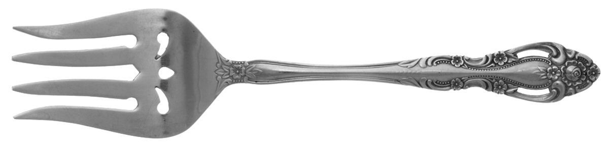 Baroque Medium Solid Cold Meat Serving Fork by Reed & Barton-1