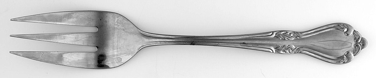 Belle Grove (Stainless) Medium Solid Cold Meat Serving Fork by Reed & Barton-1