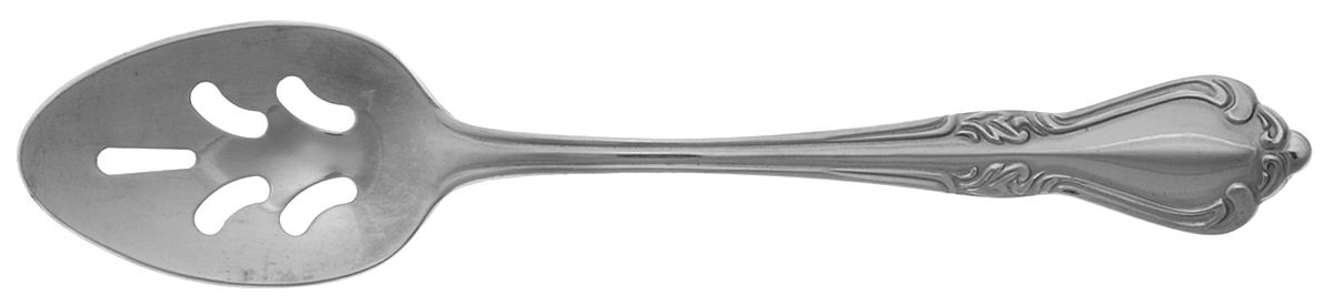 Belle Grove (Stainless) Pierced Tablespoon (Serving Spoon) by Reed & Barton-1