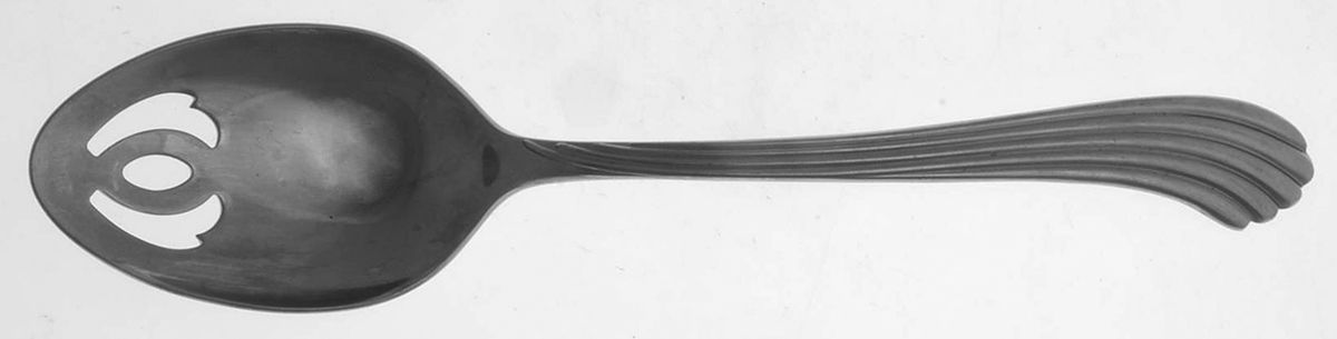 Bentwood (Stainless) Pierced Tablespoon (Serving Spoon) by Reed & Barton-1