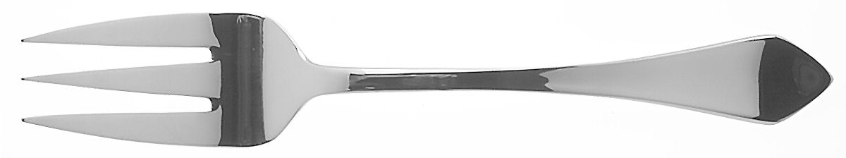 BEAU VALLON (STAINLESS) Medium Solid Cold Meat Serving Fork by Reed & Barton-1