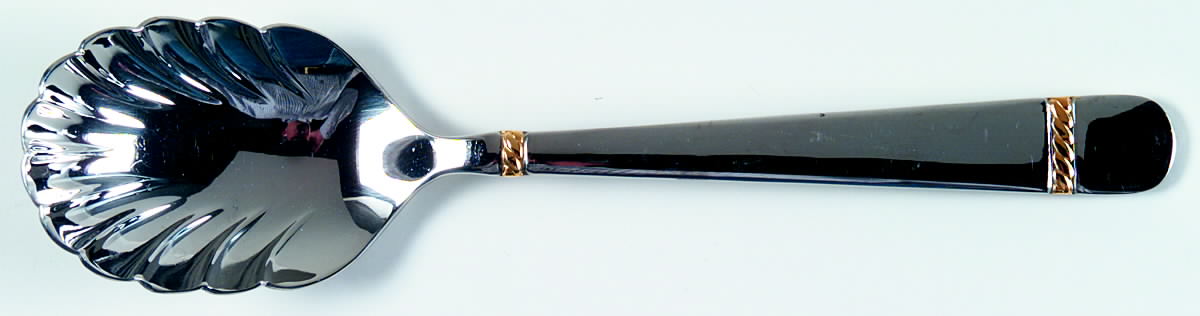 Brighton Gold (Stainless) Sugar Shell Spoon by Reed & Barton-1
