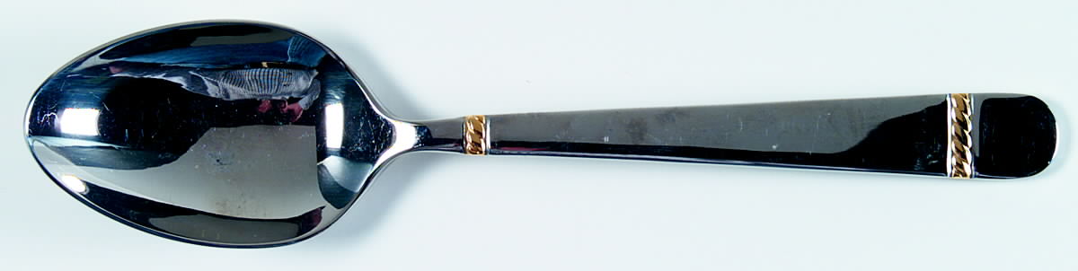 Brighton Gold (Stainless) Tablespoon (Serving Spoon) by Reed & Barton-1