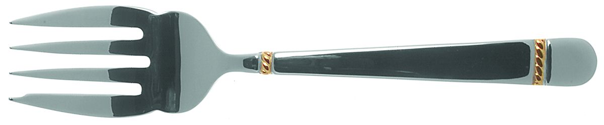 Brighton Gold (Stainless) Large Solid Cold Meat Serving Fork by Reed & Barton-1
