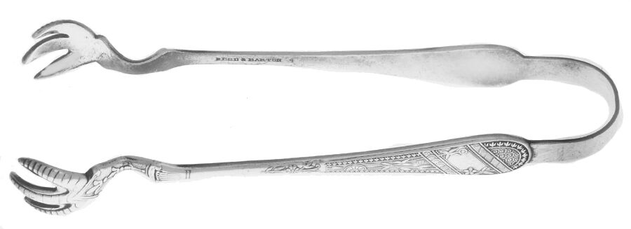 Brilliant (Silverplate, 1869) Sugar Tongs by Reed & Barton-1