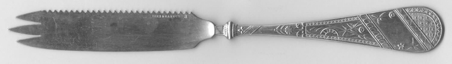 Brilliant (Silverplate, 1869) Individual Orange Knife, Solid Piece by Reed & Barton-1