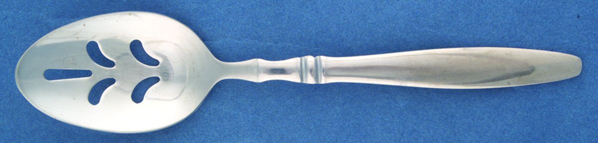 Brompton (Stainless) Pierced Tablespoon (Serving Spoon) by Reed & Barton-1