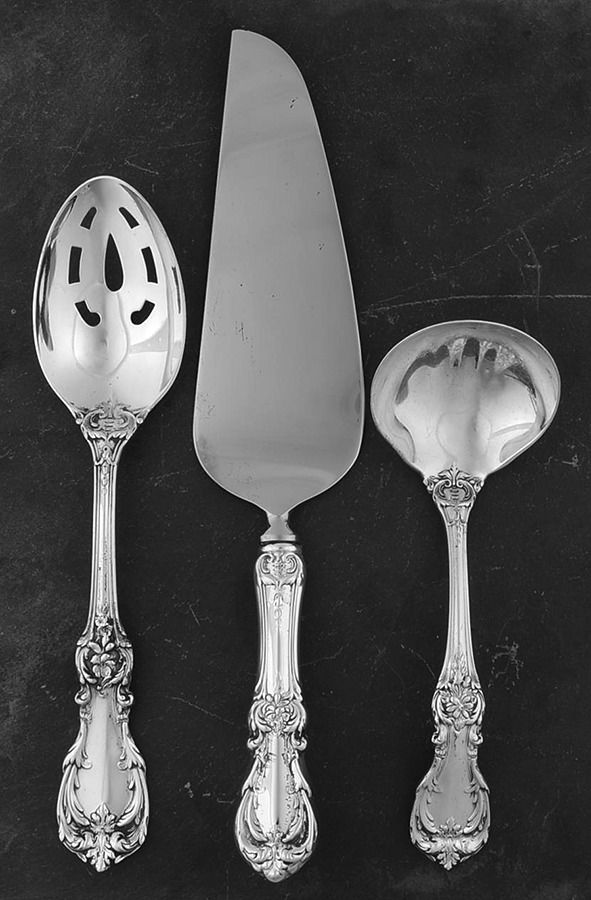 Burgundy (Sterling, 1949, No Monograms) 3 Piece Completer Set by Reed & Barton-1