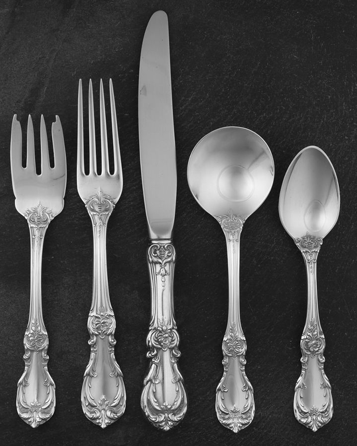 Burgundy (Sterling, 1949, No Monograms) 40 Piece Estate Set by Reed & Barton-1