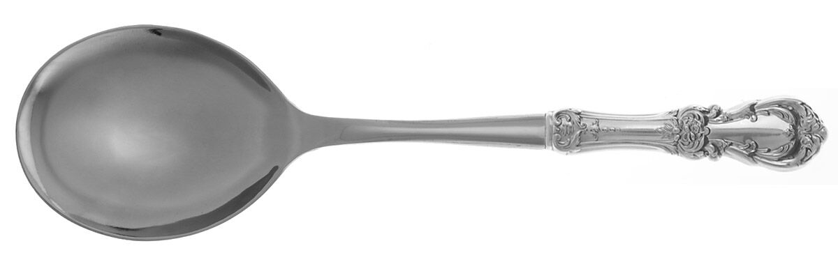 Burgundy (Sterling, 1949, No Monograms) Casserole Spoon with Smooth Stainless Bowl HC by Reed & Barton-1