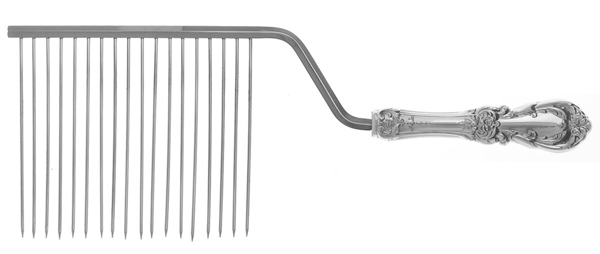 Burgundy (Sterling, 1949, No Monograms) Cake Breaker with Silverplate Prongs HC by Reed & Barton-1