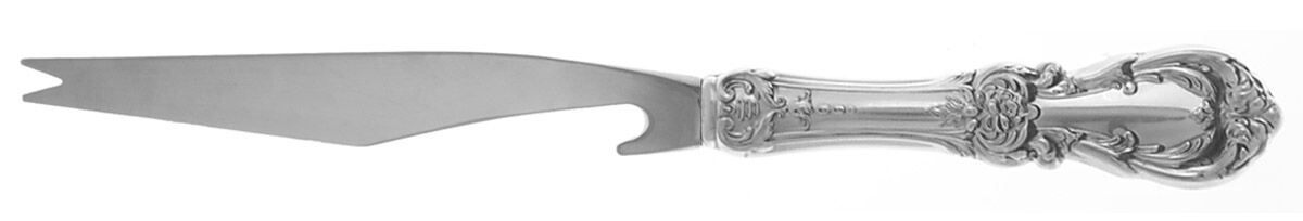 Burgundy (Sterling, 1949, No Monograms) Bar Knife Serving with Stainless Blade HC by Reed & Barton-1
