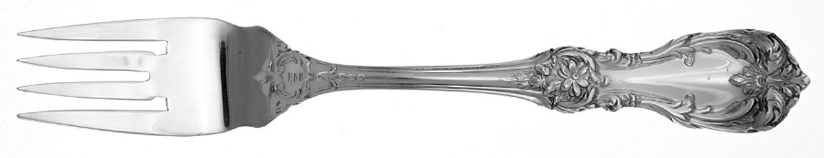 Burgundy (Sterling, 1949, No Monograms) Individual Solid Fish Fork by Reed & Barton-1