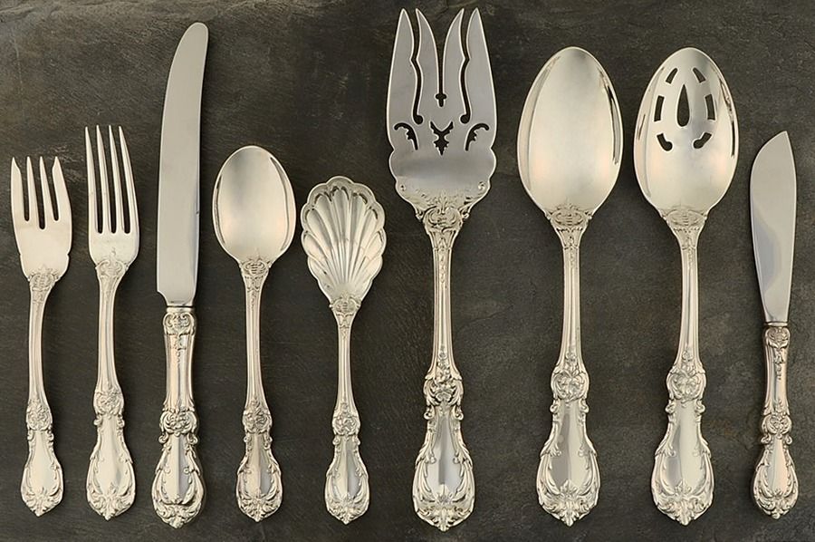 Burgundy (Sterling, 1949, No Monograms) 45 Piece Place Size Starter Set by Reed & Barton-1