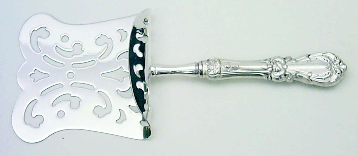Burgundy (Sterling, 1949, No Monograms) Hollow Asparagus Server with Silverplate Hood by Reed & Barton-1
