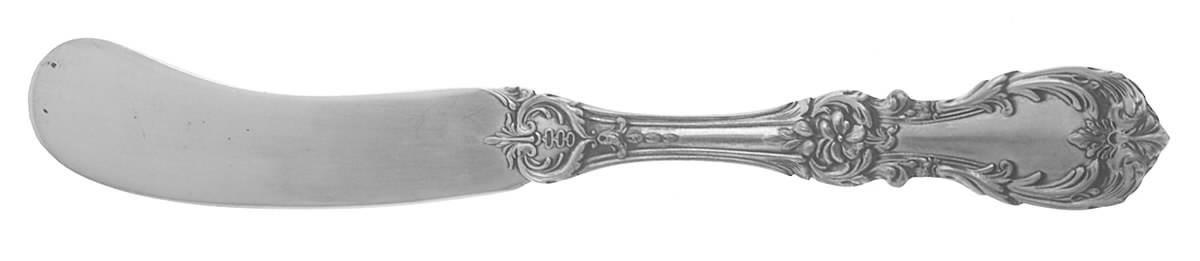 Burgundy (Sterling, 1949, No Monograms) Flat Handle Butter Spreader by Reed & Barton-1
