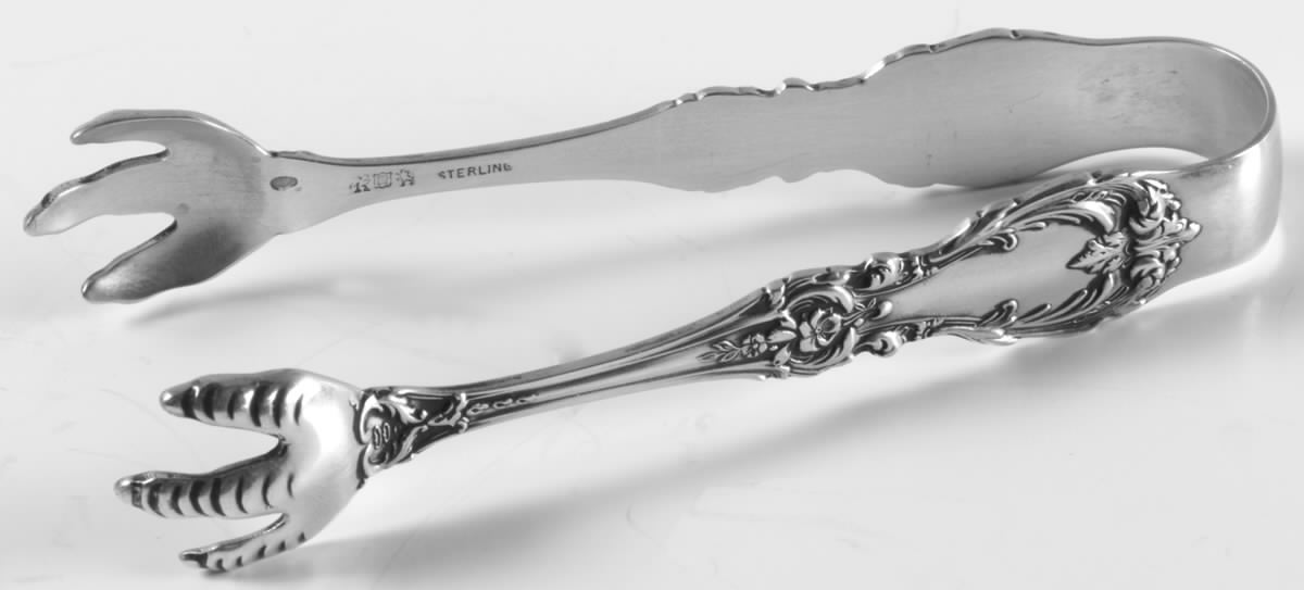 Burgundy (Sterling, 1949, No Monograms) Sugar Tongs by Reed & Barton-1